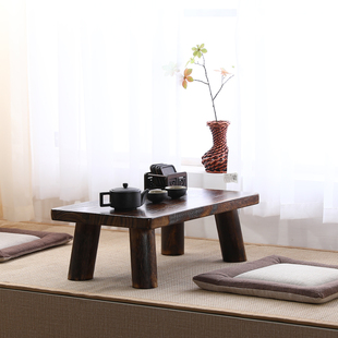 烧桐子子地矮桌炕几小茶几飘窗桌日式 小方桌桌圆简约木榻榻米实木