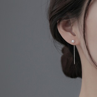 潮小众设计法式 复古气质耳钉耳环女 高级感轻奢珍珠耳线2024年新款