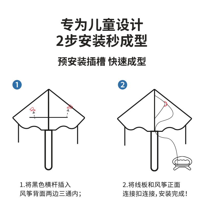 猫头鹰风筝安装示意图图片