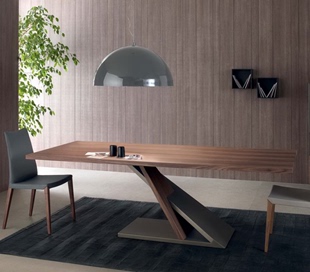 北欧风实木办公桌工作台简约会议桌洽谈桌书桌现代创意设计师长桌