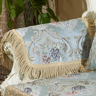 沙发扶手垫巾欧式 沙发两边坐垫高档奢华布艺防滑四季 通用盖布美式