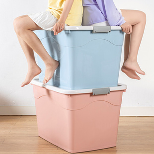 特大号装 衣服储蓄箱收纳箱塑料整理箱子有盖超大容量收纳盒储物箱