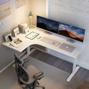 电动升降桌家用L型书桌办公桌拐角桌工作台转角电脑桌L7