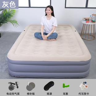 充气床垫午睡1.5双人简易气垫床家用打地铺折叠1.2单人加厚咖啡色