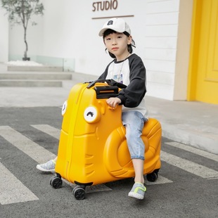 可坐儿童拉杆箱骑行旅行箱卡通行李箱24寸可骑宝宝拖箱