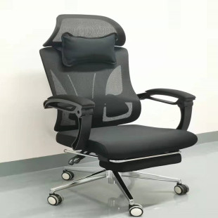 速发电脑椅黑色白色网布椅背调节舒适久坐旋转升降带轮子办公室椅