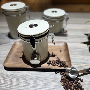 咖啡豆保存罐咖啡粉密封罐单向排气奶粉储存罐茶叶罐保鲜真空罐
