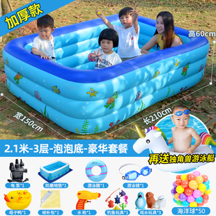 大型充气游泳池家用儿童泳池室内宝宝婴儿游泳桶S小孩家庭水池大