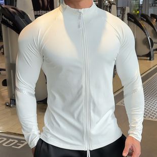 T恤跑步训练服春夏款 运动服健身上衣外套修身 男士 紧身衣速干长袖