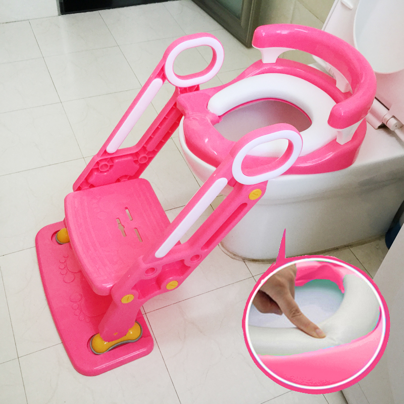 儿童马桶圈楼梯式 厕所男小孩女宝宝坐便器折叠架辅助垫小孩便尿盆