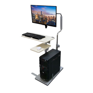 物联床边台式 电脑桌家用折叠升降桌懒人桌简易电脑桌移动升降支架