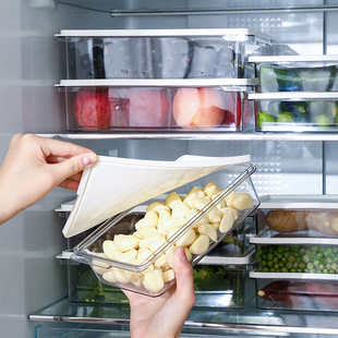 日本家用冰箱保鲜盒食品级蔬菜水果收纳盒冷冻专用饺子密封整理盒