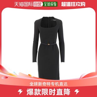 香港直邮潮奢 Versace 范思哲 女士腰带方领连衣裙