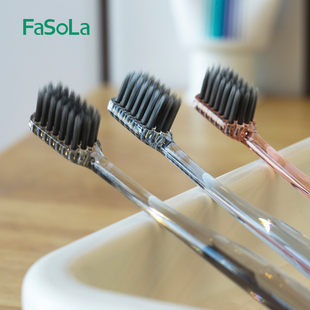 日本FaSola软毛牙刷牙齿清洁工具口腔护理成人情侣超细家用家庭装