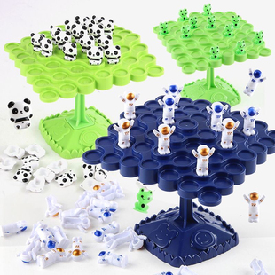 儿童益智青蛙太空人平衡树叠叠乐熊猫平衡树亲子互动对战桌面玩具