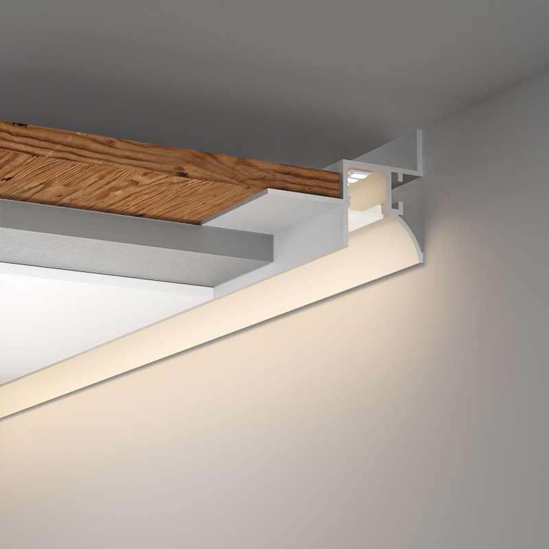 隐形超窄极薄反光灯槽嵌入式 线形灯洗墙灯线条悬浮吊顶型材线性灯