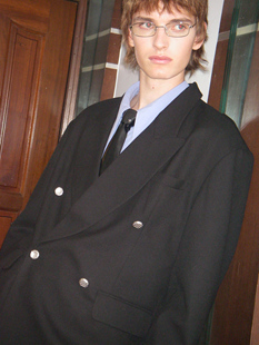 FNGISED复古经典 戗驳领黑色西装 极简休闲设计感长袖 西服外套男女