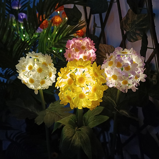 太阳能球菊灯户外庭院花园装 饰草坪灯LED菊花地插灯 新款
