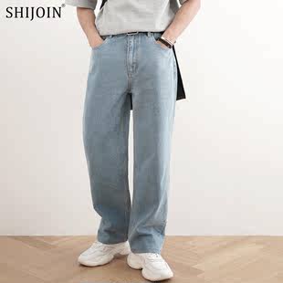 SHIJOIN原创FUNDAJOIN 浅蓝牛仔裤 男宽松直筒200213B简约百搭长裤