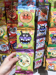 日本本土不二家面包超人宝宝儿童护齿混合水果汁QQ软糖四连包2岁