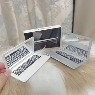 镜子迷你随身镜子创意苹果笔记本电脑造型便携折叠小化妆镜