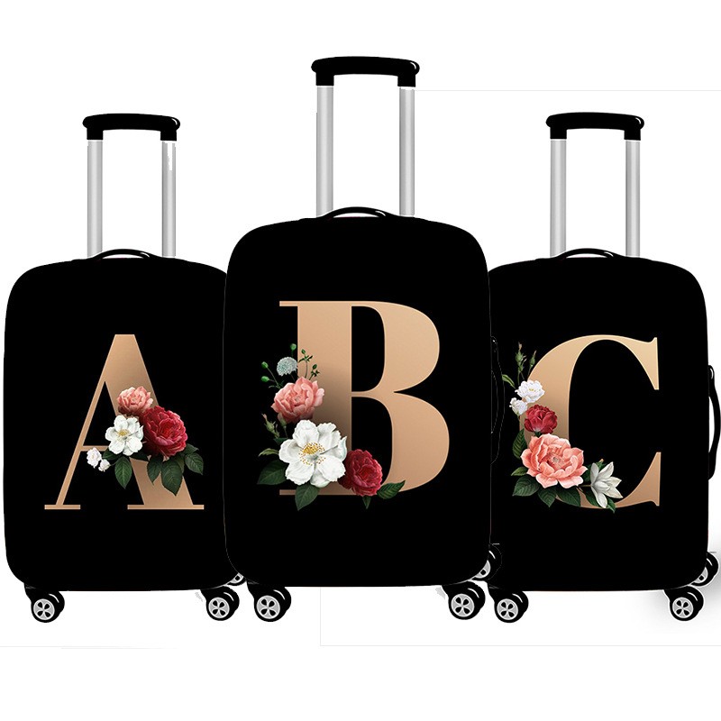 字母花朵弹力箱套拉杆箱旅行旅游登机行李皮箱保护罩防尘袋子防划