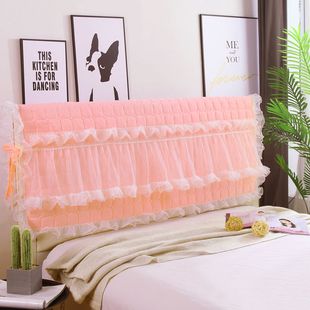 定做欧式 夹棉床头套床头罩韩式 公主蕾丝防尘罩皮床布艺1.5 1.8米