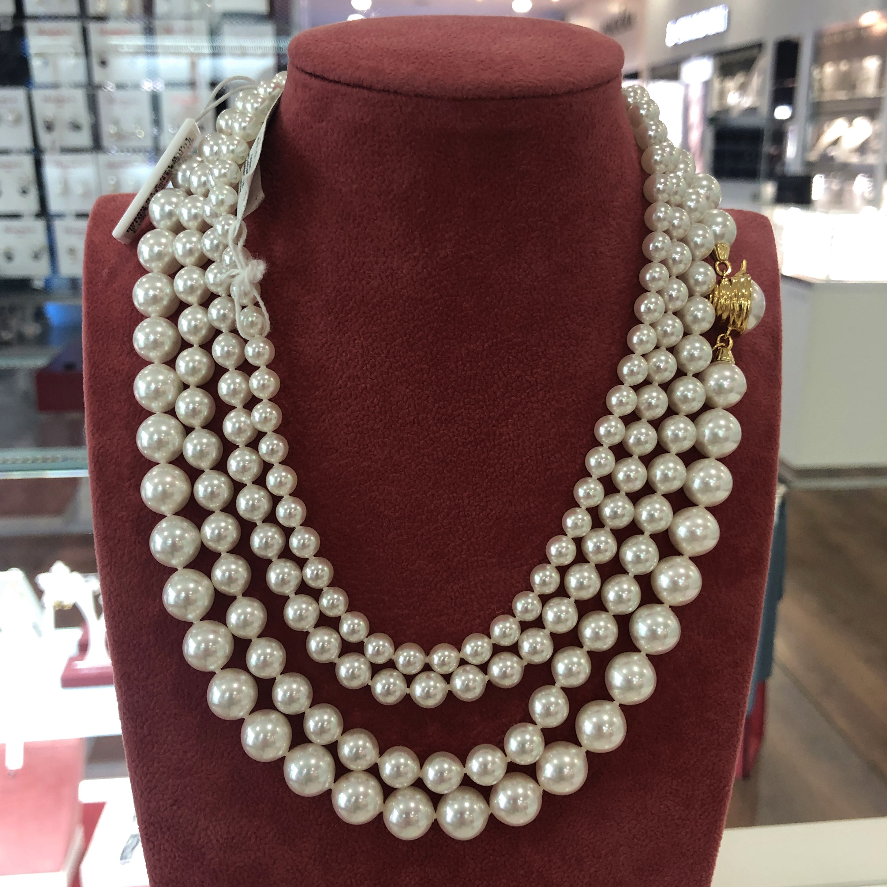 欧洲百年MAJORICA经典 款 简约气质多尺寸双层叠戴毛衣链 珍珠项链