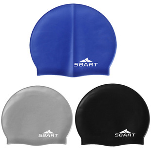 SBART硅胶泳帽男女士成人高弹长发防水不勒头专业游泳纯色游泳帽