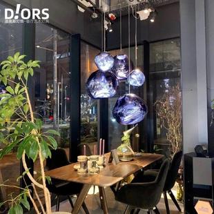 意大利设计师熔岩吊灯咖啡厅西餐厅会所酒吧吧台装 饰氛围玻璃吊灯