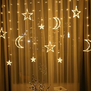 饰灯串节日卧室灯带装 饰浪漫创意婚礼 灯带户外防水月亮星星装