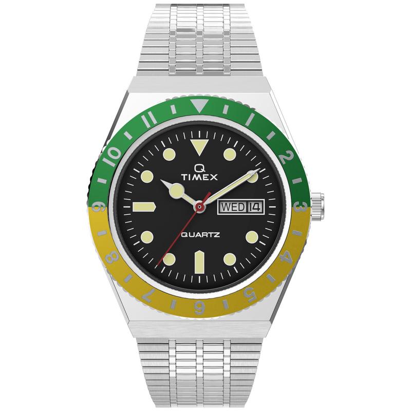 运动手表 黄绿双色表盘男士 TIMEX天美时专柜经典 正品 欧美腕表时尚