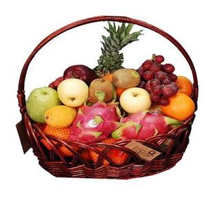 水果篮 新鲜水果送礼礼物探望慰问水果花篮3小时送达上海同城配送