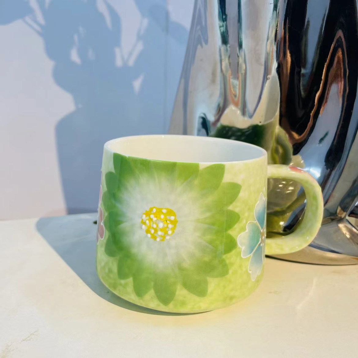 濑户烧创意日式 陶瓷高颜值大容量陶瓷水杯咖啡杯家用早餐杯马克杯