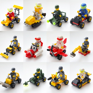 积木幼儿园 6岁男孩组装 组装 儿童拼装 小颗粒汽车玩具益智力玩具3