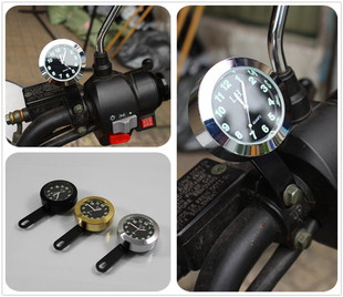 摩托车电动踏板鬼火巧格电子仪表配件改装 饰品车载时钟表夜光防水