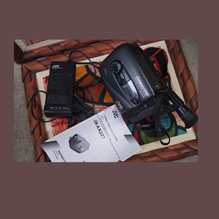 jvc老式 传统VHS C磁带摄像机机GR AX227E日本制造复古色彩90年代