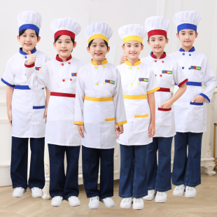 儿童厨师服幼儿演出服小孩游戏职业服装 表演少儿小厨师扮演服
