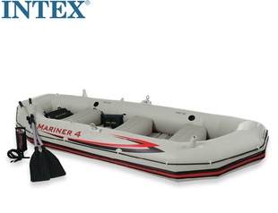 正品 INTEX68376专业水手四人充气船橡皮划艇钓鱼船充气艇硬底龙骨