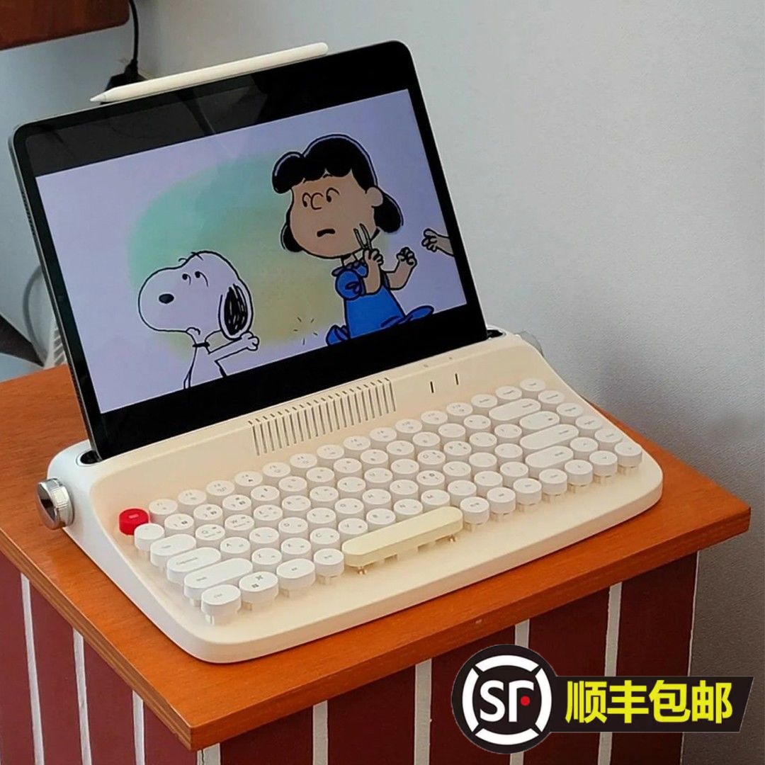 韩国actto安尚复古蓝牙键盘ipad电脑手机外接华为苹果安卓通用