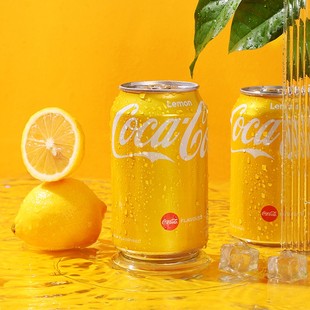 香港版 柠檬可乐coca可口可乐柠檬味碳酸饮料解油腻汽水330mlX6罐