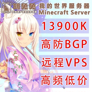 世界服务器MC服务器BGP我 世界VPS13900K云服务器托管胡兔兔 我