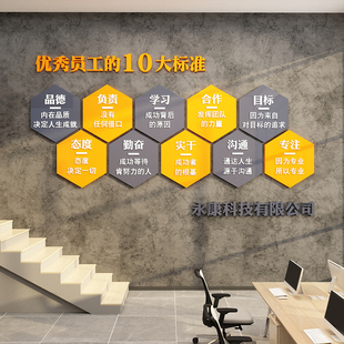 办公室墙面装 饰企业公司文化墙贴激励志标语氛围布置会议进门形象
