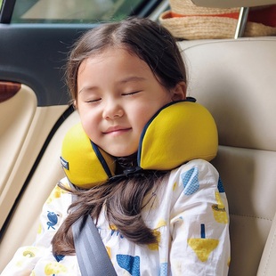 Urban Forest儿童花卷飞机坐车旅行枕可爱便携U型枕护颈椎勃枕头