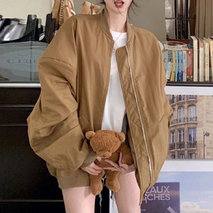爆款 美拉德棒球服外套韩系女装 2024新款 高级感美式 休闲夹克 秋冬季
