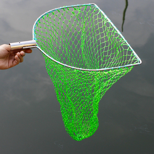 不锈钢实心平头三角抄网头养殖市场超市专用网兜渔具配件实用防挂