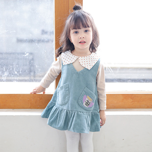 宝宝春装 套装 1儿童装 春季 韩版 女童灯芯绒公主两件套裙3岁 2020新款