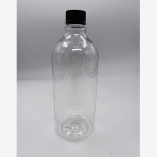 28牙瓶盖透明PA壶1L装 500ml塑料PA壶空瓶1L透明灰塑料瓶透明瓶