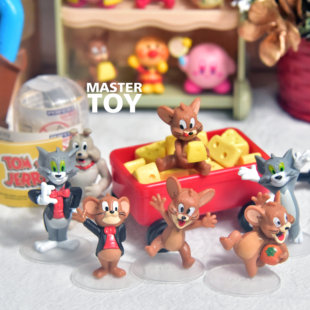 卡通公仔模型摆件玩具 汤姆猫 猫和老鼠 现货原单扭蛋 杰瑞芝士