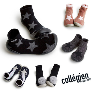 儿童袜鞋 手工软底防滑室内学步鞋 清仓特价 法国Collegien正品